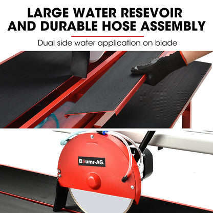 BAUMR-AG 1500W Electric Tile Saw Cutter with 300mm (12") Blade, 920mm Cutting Length, Side Extension Table V219-TILSAWBMRA230