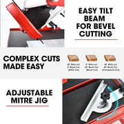 BAUMR-AG 800W Electric Tile Saw Cutter with 200mm (8") Blade, 620mm Cutting Length V219-TILSAWBMRAX95