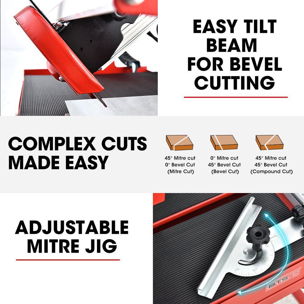BAUMR-AG 800W Electric Tile Saw Cutter with 200mm (8") Blade, 620mm Cutting Length V219-TILSAWBMRAX95