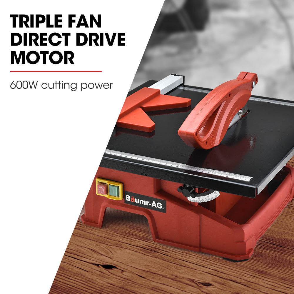BAUMR-AG 600W Electric Tile Saw Cutter with 180mm (7") Blade V219-TILSAWBMRBX65