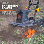 PLANTCRAFT Electric Rotary Hoe Garden Tiller Soil Cultivator, Adjustable Depth, 6 Tines V219-TLRELEPCET5A