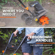 PLANTCRAFT Electric Rotary Hoe Garden Tiller Soil Cultivator, Adjustable Depth, 6 Tines V219-TLRELEPCET5A