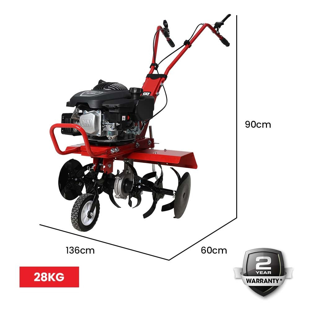 Baumr-AG 150CC Garden Tiller Cultivator Petrol Rototiller 4-Stroke Soil Power Rotary Hoe V219-TLRPTLBMRA9B4