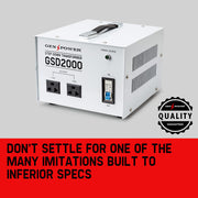 Genpower 2000W Step Down Transformer 240V-110V Stepdown Voltage Converter AU-US V219-TNFSTDGPRA2M0