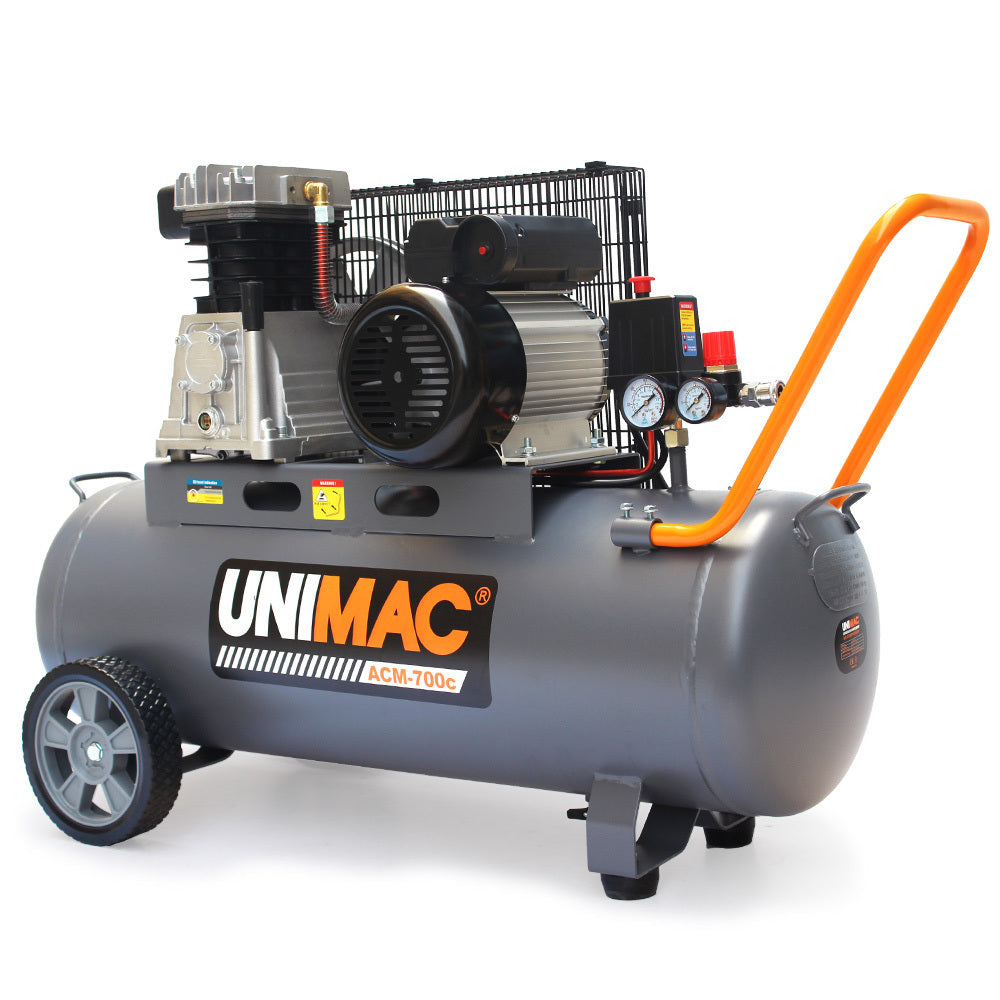Unimac 70L 2.2kW Commercial Air Compressor, 280L/min 116PSI, Brushless Motor, Certified Tank, Long Service V219-TOLACMUM07BA