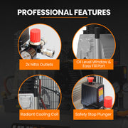 Unimac 70L 2.2kW Commercial Air Compressor, 280L/min 116PSI, Brushless Motor, Certified Tank, Long Service V219-TOLACMUM07BA