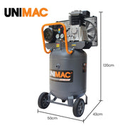 Unimac 100L 2.6kW Industrial Air Compressor, 370L/min 116PSI, Brushless Motor, Long Service Life, Certified V219-TOLACMUM10VA