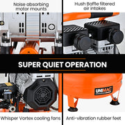 UNIMAC 15L Pancake Air Compressor, 116PSI Portable Silent Oil-Free Electric, for Airtools Tyre Inflation V219-TOLACMUM1C5FA