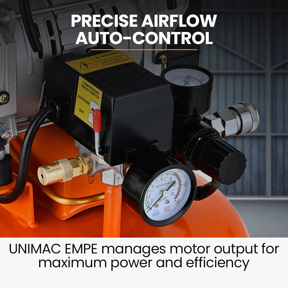 UNIMAC 15L Pancake Air Compressor, 116PSI Portable Silent Oil-Free Electric, for Airtools Tyre Inflation V219-TOLACMUM1C5FA
