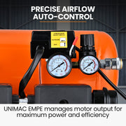 UNIMAC 16L Twin Tank Air Compressor, 116PSI Portable Silent Oil-Free Electric, for Airtools Tyre Inflation V219-TOLACMUM1C6FA