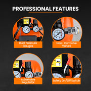 UNIMAC 16L Twin Tank Air Compressor, 116PSI Portable Silent Oil-Free Electric, for Airtools Tyre Inflation V219-TOLACMUM1C6FA
