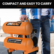 UNIMAC 16L Twin Tank Air Compressor, 116PSI Portable Silent Oil-Free Electric, for Airtools Tyre Inflation V219-TOLACMUM1C6FA