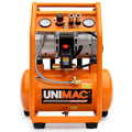 Unimac 16L Silent Oil-Free Electric Air Compressor, 116PSI Portable with Wheels and Handle, Twin Nitto V219-TOLACMUM1C6VA