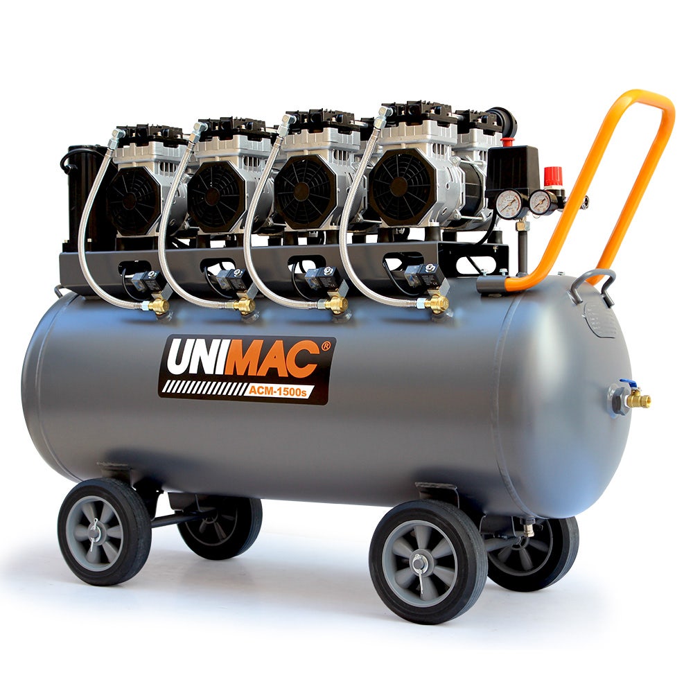 Unimac 150L 4.5HP Ultra-Slient Oil-Free Electric Air Compressor, Long Life Quad Motor, 116PSI Portable Heavy V219-TOLACMUM1M5FA