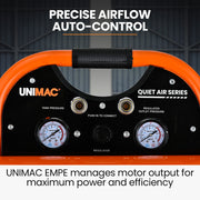 UNIMAC 20L Twin Tank Air Compressor, 116PSI Portable Silent Oil-Free Electric, for Airtools Tyre Inflation V219-TOLACMUM2C0FA
