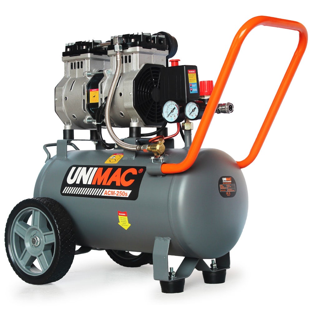 UNIMAC 25L 1.5HP Silent Oil-Free Electric Air Compressor, Portable V219-TOLACMUM2C5FA