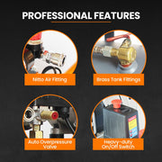 UNIMAC 25L 1.5HP Silent Oil-Free Electric Air Compressor, Portable V219-TOLACMUM2C5FA