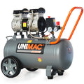 UNIMAC 40L 2.0HP Silent Oil-Free Electric Air Compressor, Portable, Twin Nitto Outlets V219-TOLACMUM4C0FA