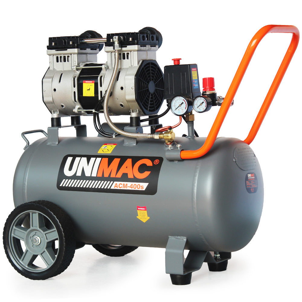 UNIMAC 40L 2.0HP Silent Oil-Free Electric Air Compressor, Portable, Twin Nitto Outlets V219-TOLACMUM4C0FA