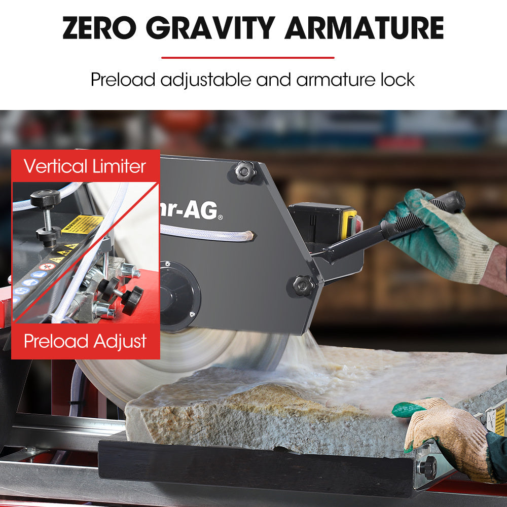 BAUMR-AG 2000W 350mm 14" Brick & Masonry Table Saw, Electric Tile Concrete Cutting, with Stand V219-TOLBCTBMTE3A