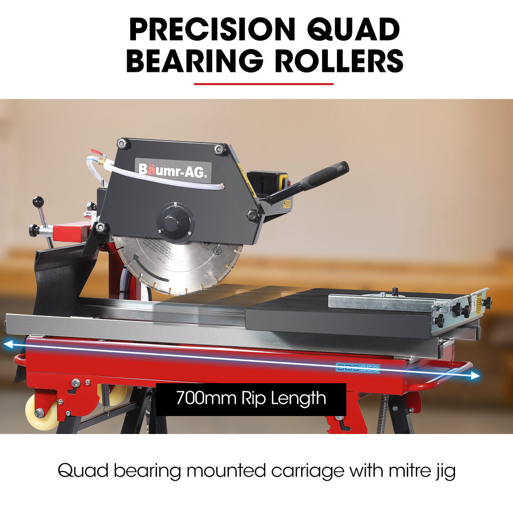 BAUMR-AG 2000W 350mm 14" Brick & Masonry Table Saw, Electric Tile Concrete Cutting, with Stand V219-TOLBCTBMTE3A
