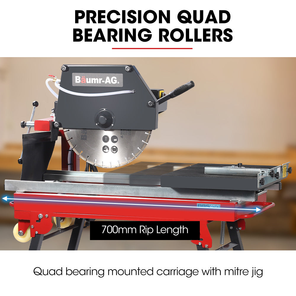 BAUMR-AG 2200W 450mm 18" Brick & Masonry Table Saw, Electric Tile Concrete Cutting, with Stand V219-TOLBCTBMTE4A