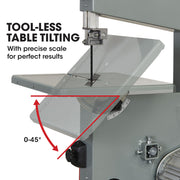 Baumr-AG 500W Wood Bandsaw, Benchtop, 115mm Cutting Depth (BS40) V219-TOLBDSBMRBS40