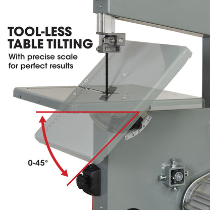 Baumr-AG 500W 115mm Wood Bandsaw Portable Benchtop Band Saw Cutting Machine with Stand V219-TOLBDSBMRBS40-ST4