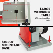 Baumr-AG 500W 115mm Wood Bandsaw Portable Benchtop Band Saw Cutting Machine with Stand V219-TOLBDSBMRBS40-ST4