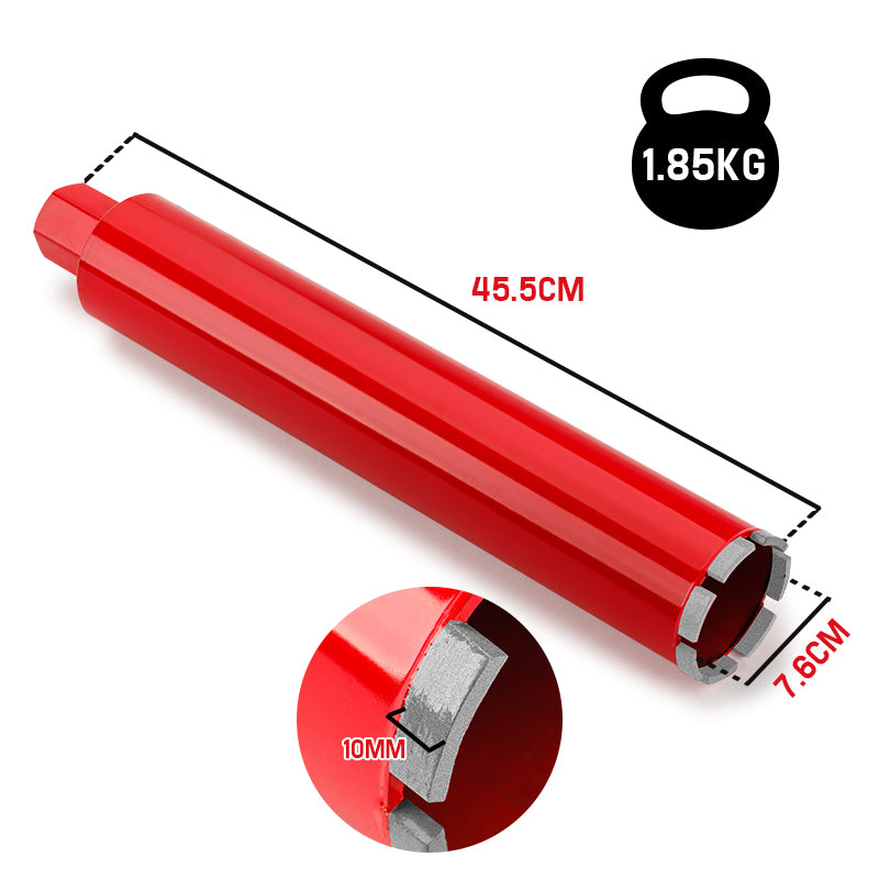 Baumr-AG Diamond Core Drill Bit 76mm Concrete Wet Dry Tile Stone Brick Marble 1-1/4 UNC V219-TOLBITBMRA076