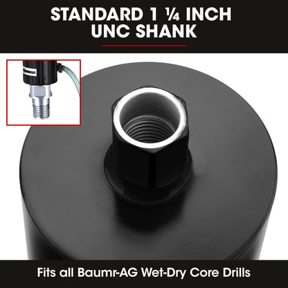 Baumr-AG Diamond Core Drill Bit 114mm Concrete Wet Dry Tile Stone Brick Marble 1-1/4 UNC V219-TOLBITBMRA114