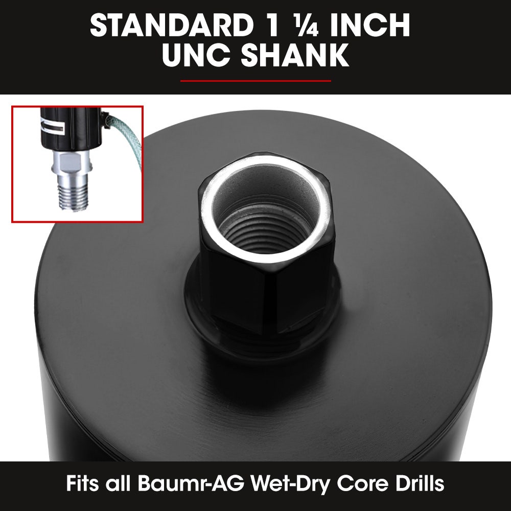 Baumr-AG Diamond Core Drill Bit 152mm Concrete Wet Dry Tile Stone Brick Marble 1-1/4 UNC V219-TOLBITBMRA152