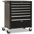 BULLET Pro 7 Drawer Tool Box Cabinet Trolley Storage, Toolbox Garage Organiser Set, Black V219-TOLCABBU17KA