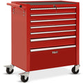 BULLET Pro 7 Drawer Tool Box Cabinet Trolley Storage, Toolbox Garage Organiser Set, Red V219-TOLCABBU17RA