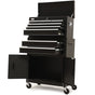 BULLET Pro 8 Drawer Tool Box Chest Cabinet Storage, with 2-Door Toolbox Garage Organiser Set, Black V219-TOLCABBU82KA