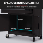 BULLET Pro 8 Drawer Tool Box Chest Cabinet Storage, with 2-Door Toolbox Garage Organiser Set, Black V219-TOLCABBU82KA