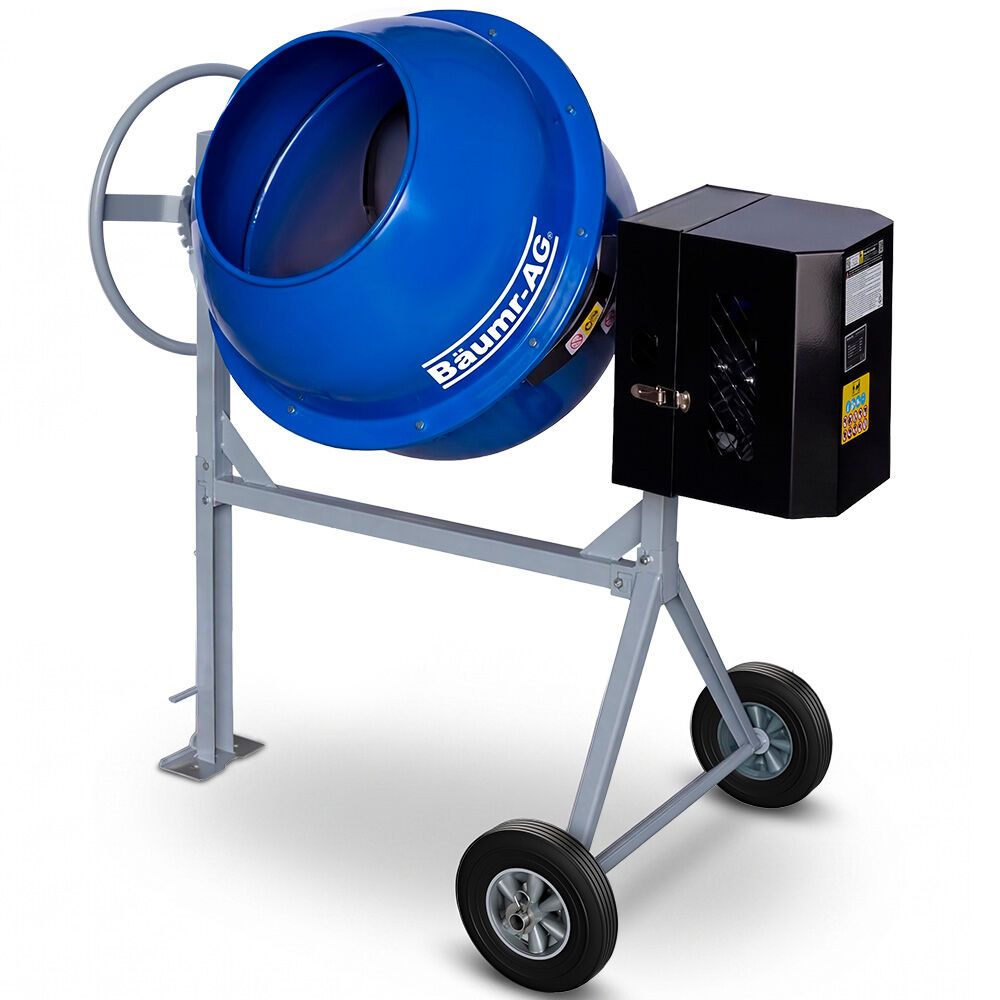 BAUMR-AG 160L Heavy-Duty Petrol Concrete Cement Mixer, 3hp 105cc Engine