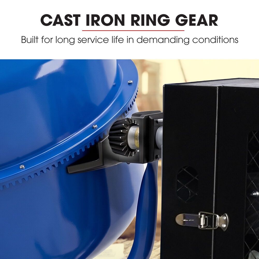 BAUMR-AG 160L Heavy-Duty Petrol Concrete Cement Mixer, 3hp 105cc Engine