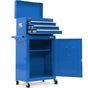 Bullet Pro 3 Drawer Tool Box Cabinet Trolley Storage, with 1-Door Toolbox Garage Organiser Set, Blue V219-TOLCHTBU3CBA