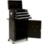 Bullet Pro 3 Drawer Tool Box Cabinet Trolley Storage, with 1-Door Toolbox Garage Organiser Set, Black V219-TOLCHTBU3CKA