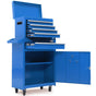 Bullet Pro 5 Drawer Tool Box Cabinet Chest Storage, with 1-Door Toolbox Garage Organiser Set, Blue V219-TOLCHTBU5CBA