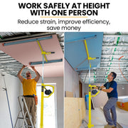 UNIMAC Drywall & Panel Lifter, 1200 x 3600 68kg Max Gyprock Sheet, Galvanised, No-mark Locking Castors V219-TOLDWLUM310A