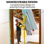 UNIMAC Drywall & Panel Lifter, 1200 x 3600 68kg Max Gyprock Sheet, Galvanised, No-mark Locking Castors V219-TOLDWLUM310A