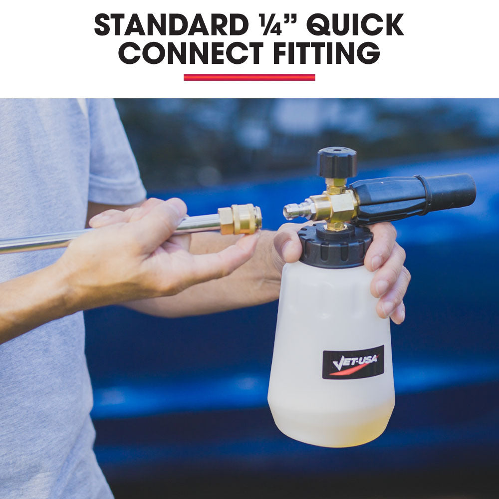 Jet-USA Soap Foam Snow Cannon with 1L Bottle, Works with Petrol and some Electric Pressure Washers V219-TOLFCABM100A