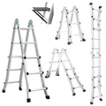 Bullet 2.9m Folding Aluminium Multipurpose Ladder, w/ Workshelf Platform, Spring Assisted Rapid Safety Lock V219-TOLLDABU29AA