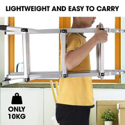 Bullet 2.9m Folding Aluminium Multipurpose Ladder, w/ Workshelf Platform, Spring Assisted Rapid Safety Lock V219-TOLLDABU29AA