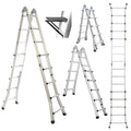 Bullet 5.1m Folding Aluminium Multipurpose Ladder, w/ Workshelf Platform, Spring Assisted Rapid Safety Lock V219-TOLLDABU51AA