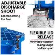BAUMR-AG 120L Forced Action Pan Mixer, 1500W Electric Direct Drive Motor, Heavy-Duty Frame, for Mortar Screed V219-TOLMSCBM1C2A