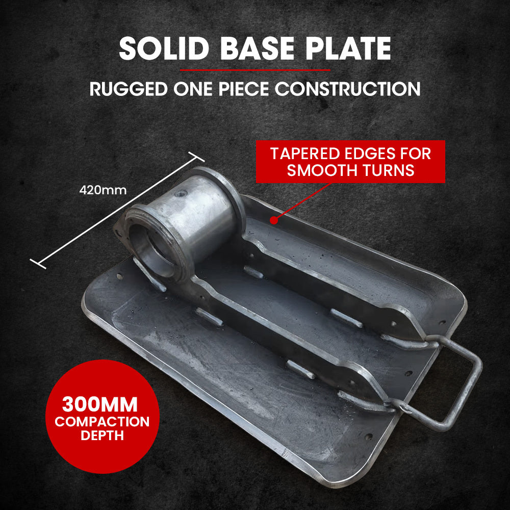 BAUMR-AG 94kg 420x540mm Plate Compactor, Sprinkler System, Paver Pad V219-TOLPLCBM7C5A