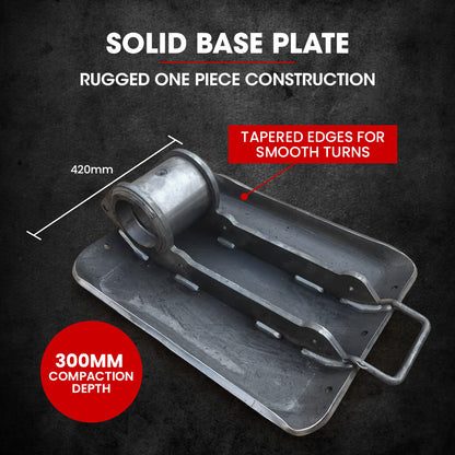 BAUMR-AG 94kg 420x540mm Plate Compactor, Sprinkler System, Paver Pad V219-TOLPLCBM7C5A